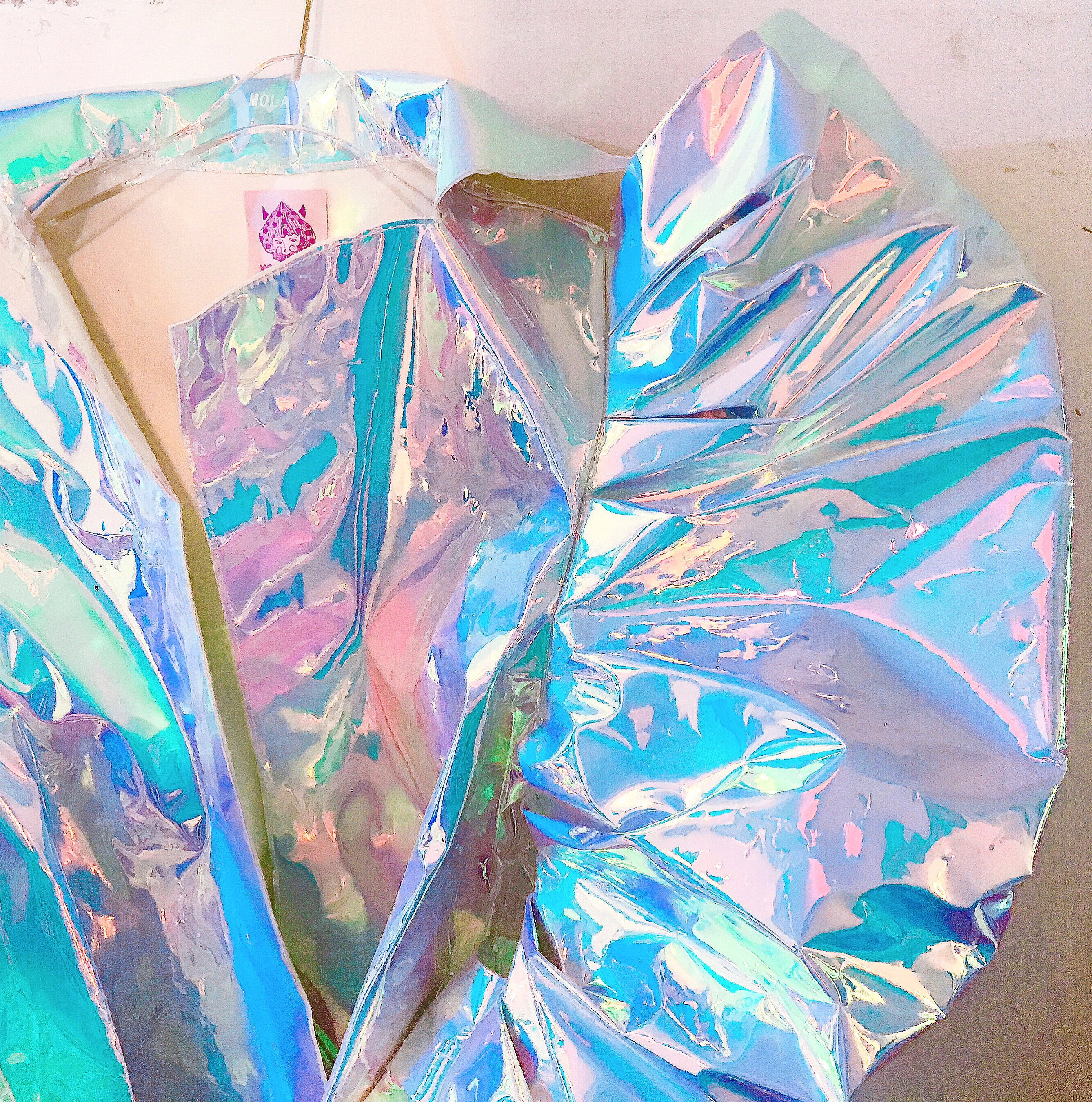 Holographic unicorn oversize big sleeve cyber metaverse galaxy costume coat jacket